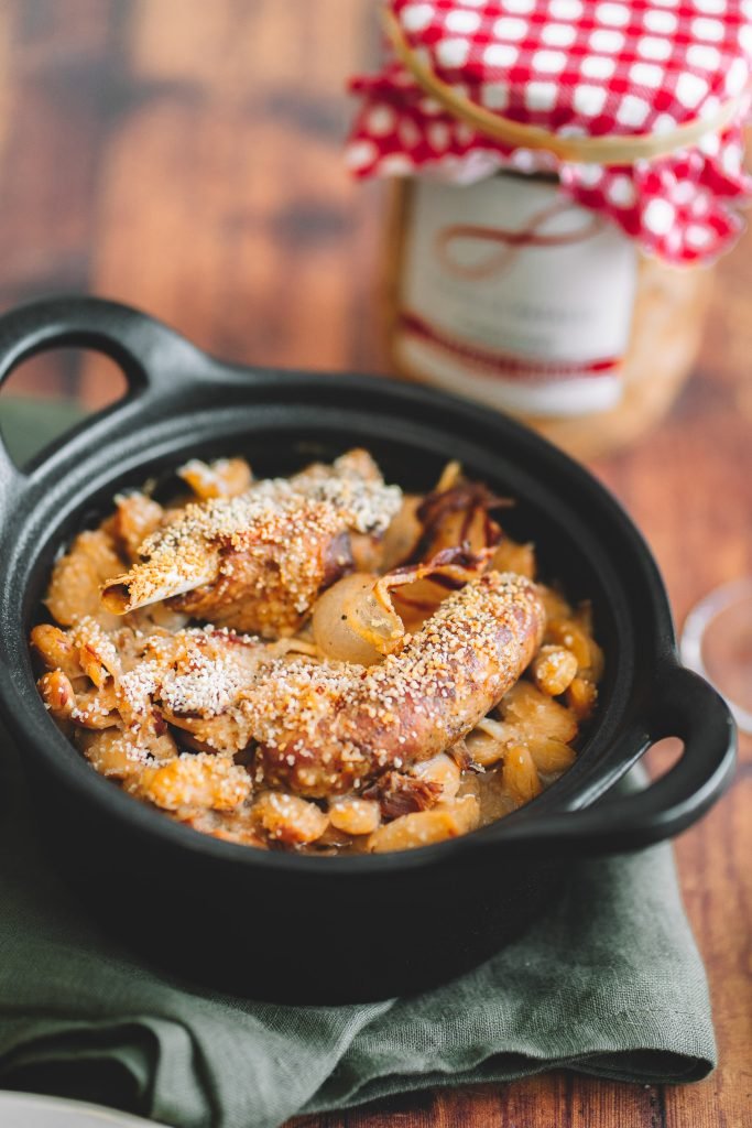 Le cassoulet traditionnel de la Famille Patacq, haricots cuits